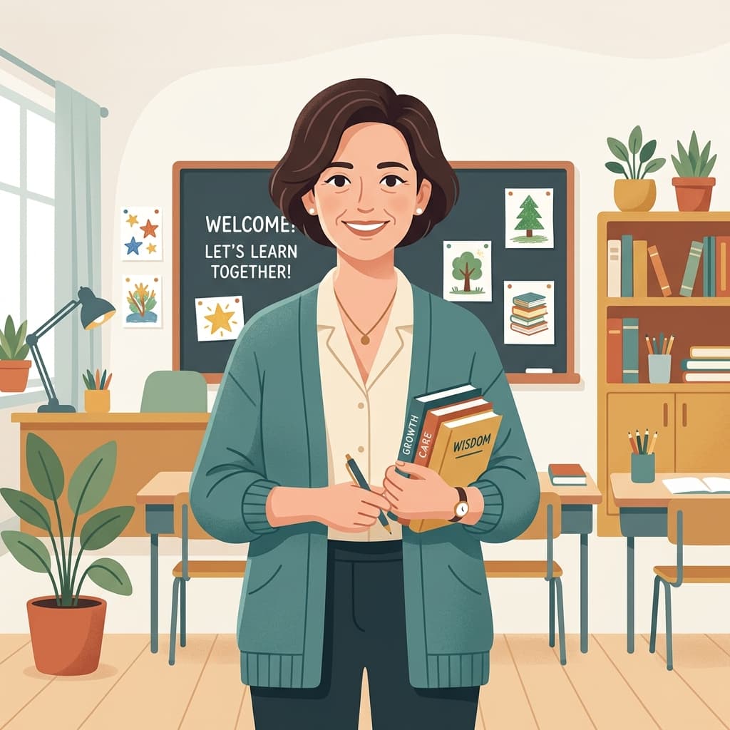 Ilustração de ensino e acolhimento